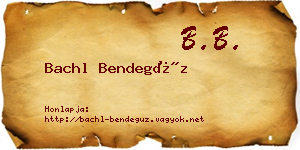Bachl Bendegúz névjegykártya